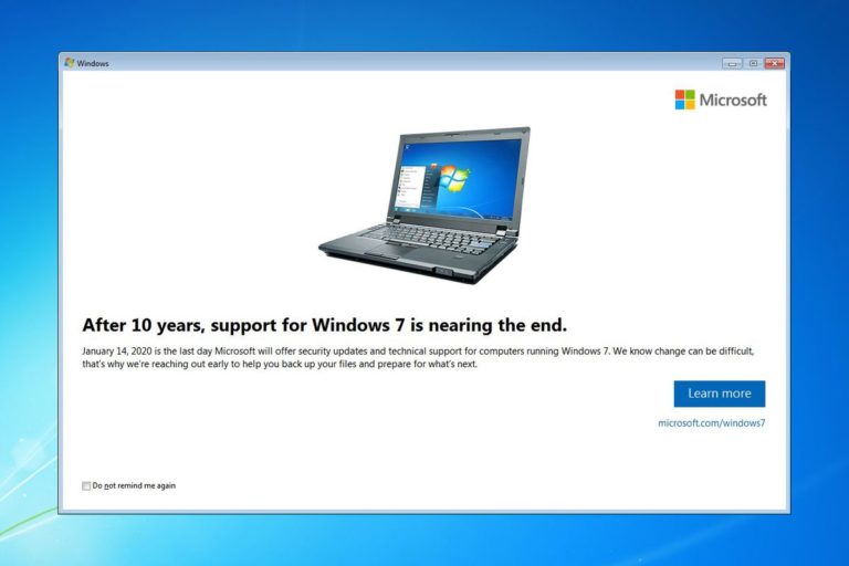 Windows 7 End of Support Life